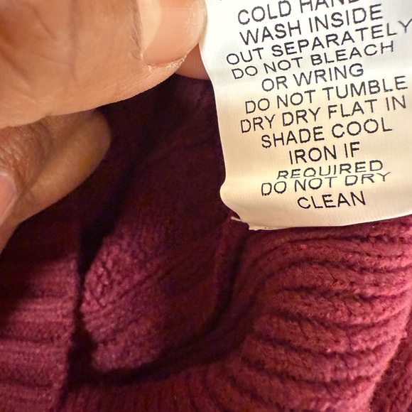 Princess Polly Bonington Burgundy Sweater Mini Dress Turtle Neck Long Sleeve S/M - Picture 12 of 14